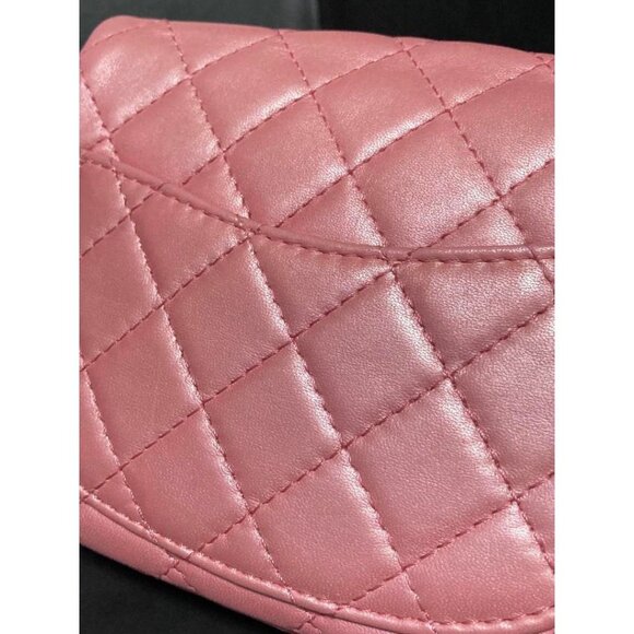 RARE Authentic CHANEL Lambskin Quilted Precious Jewel Mini Flap Bag Pink - Picture 11 of 16